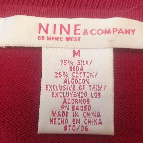 Y479. Nine & Company. Red tank top, medium - Picture 5 of 8
